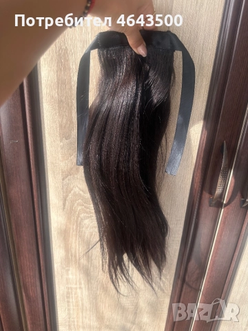 Естествена опашка 45 см, снимка 5 - Аксесоари за коса - 52410956