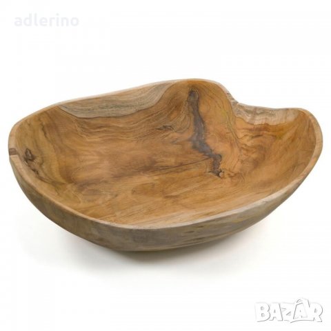 Купа за плодове, тикова дървесина, масив, декорация, кафява, овална, ръчна изработка, снимка 5 - Аксесоари за кухня - 34390689