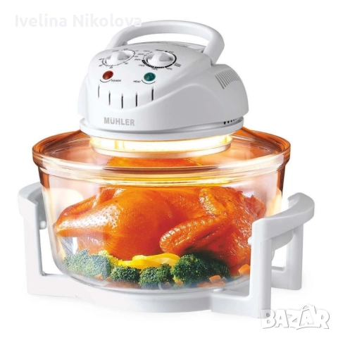 Комбинирана 2в1 халогенна фурна и еър фрайър MFC-1200,1400W,12 л.