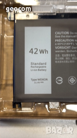 DELL WDXOR нова батерия (11.4V,3500mAh,42Wh,3-Cell), снимка 2 - Батерии за лаптопи - 52736416