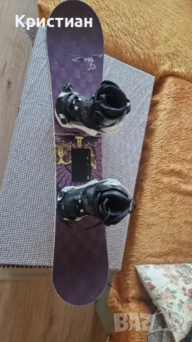 Snowboard/Сноуборд 132 + Автомати + обувки 235мм/№37, снимка 2 - Зимни спортове - 53993347