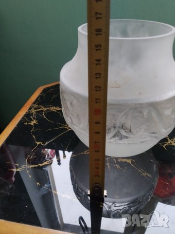 Три стари стъкла за полилей,лампа, снимка 2 - Настолни лампи - 39476637