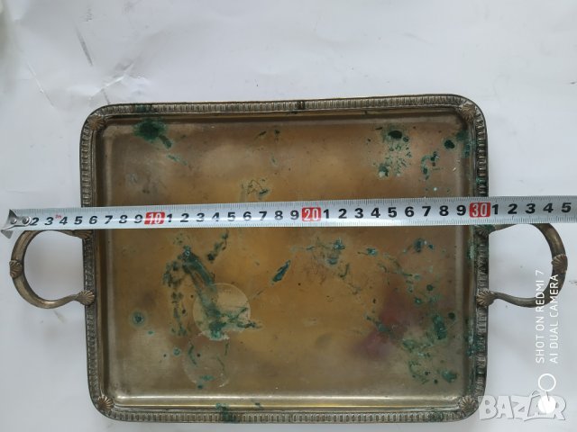 посребрена месингова табла арт деко, снимка 2 - Антикварни и старинни предмети - 34974527