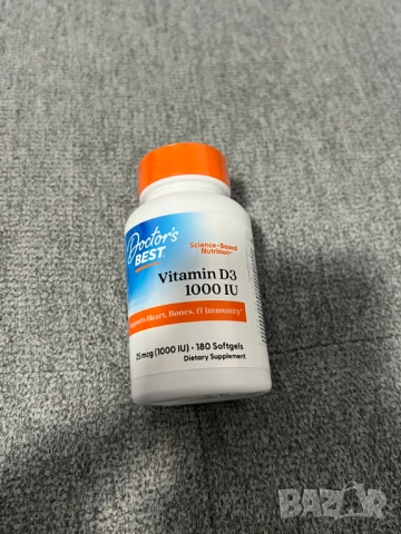 Витамин D3 1000IU х180 меки капсули Doctor's Best