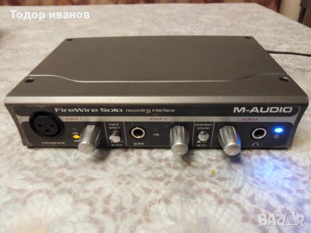 M-audio firewire solo-recording interfase, снимка 1 - Ресийвъри, усилватели, смесителни пултове - 31042822