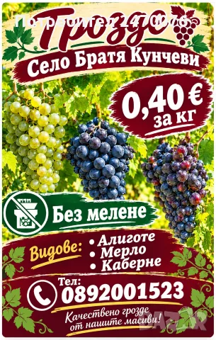 Грозде -различни видове 
