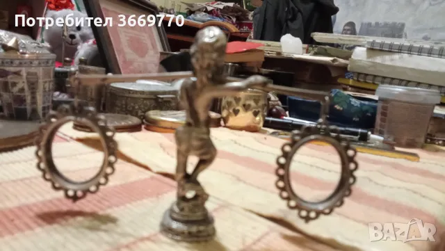 Винтидж метална фигурка антикварна, снимка 2 - Антикварни и старинни предмети - 48327360