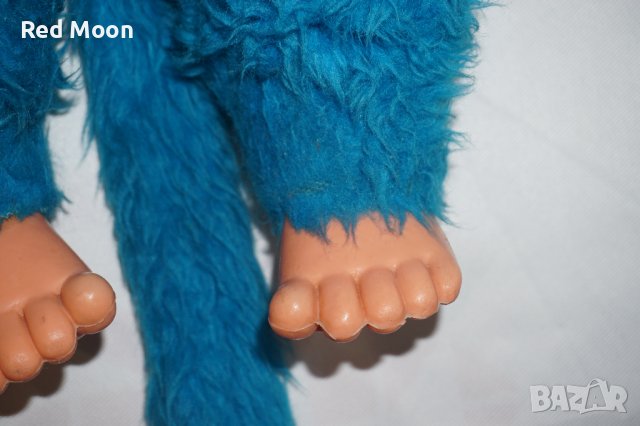 Колекционерска много рядка ГОЛЯМА плюшена играчка синя маймуна Мончичи 60см, снимка 11 - Колекции - 44225880