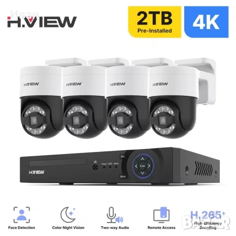 Комплект 4K за видеонаблюдение 8MP камери NVR