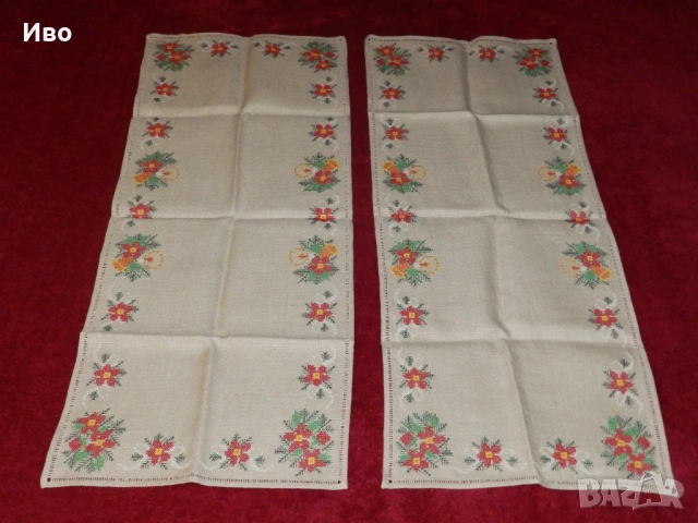 Нови бродирани ленени покривки, снимка 3 - Покривки за маси - 54042552