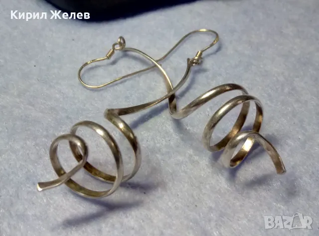 АРТИСТИЧЕН СТИЛЕН МОДЕЛ ФЕЕРИЧНИ СРЕБЪРНИ ОБЕЦИ СРЕБРО 925 РЪЧНА ФИНА ИЗРАБОТКА 30548, снимка 3 - Обеци - 50337179