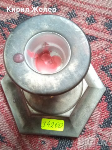 Свещник стар метален 34200, снимка 3 - Колекции - 38955259