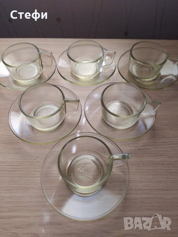 Огнеупорни / стъклени чаши за кафе Симакс Чехословакия, снимка 3 - Чаши - 31985054