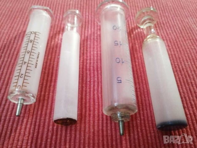Стари стъклени спринцовки. , снимка 4 - Колекции - 30199470
