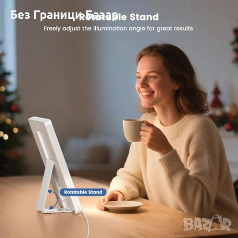 Нова тъжна SAD лампа 10 000 Lux светлинна терапия USB таймер памет, снимка 6 - Друга електроника - 53008390