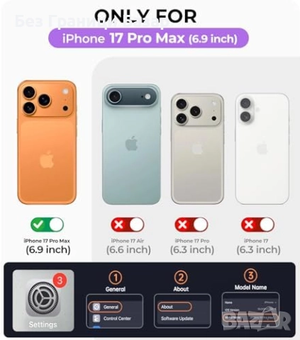 Нов Магнитен удароустойчив кейс с защита за камера за iPhone 17 Pro Max Айфон, снимка 8 - Калъфи, кейсове - 51938537