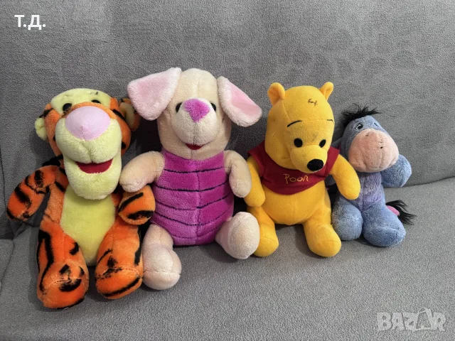Плюшени играчки Мечо Пух Йори Тигър и Прасчо