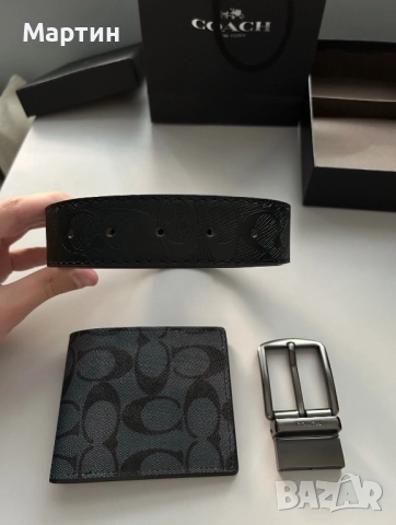 Колан и портфейл Coach, снимка 6 - Колани - 51693973
