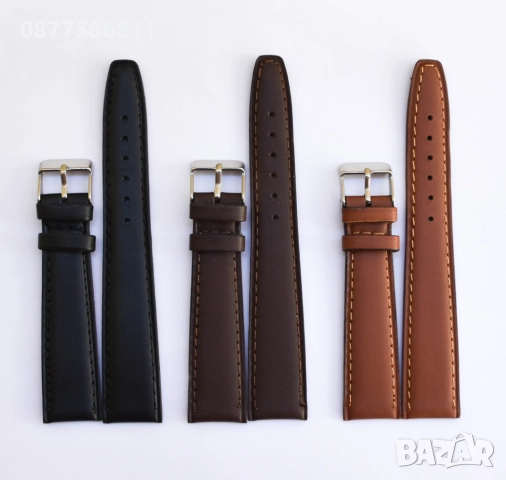 НОВА ЛУКСОЗНА КАИШКА ЗА ЧАСОВНИК ОТ ЕСТЕСТВЕНА КОЖА. КАИШКИ ЗА ЧАСОВНИЦИ ЯРКИ ЦВЕТОВЕ KAISHKA, снимка 4 - Каишки за часовници - 51612140