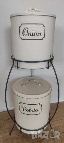 Луксозна кухненска поставка, органайзер за лук и картофикухня, тераса