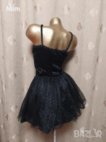 S/M Черна,къса  рокля , снимка 5 - Рокли - 49789297