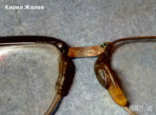 СТАРИ ДИОПТРИЧНИ ОЧИЛА с РАМКА с ДЕБЕЛА МАРКИРАНА ПОЗЛАТА 20 МИКРОНА 27194, снимка 13 - Антикварни и старинни предмети - 47541365
