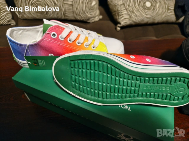 🌈 Нови кецове United Colors of Benetton – цветен дизайн 🌈, снимка 3 - Кецове - 53955004