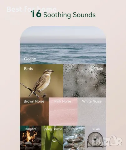  Акумулаторна машина за бял шум Restnature R30 16 мелодии, снимка 4 - Други - 48673188