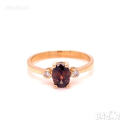 Златен дамски пръстен 2,27гр. размер:55 14кр. проба:585 модел:34477-2