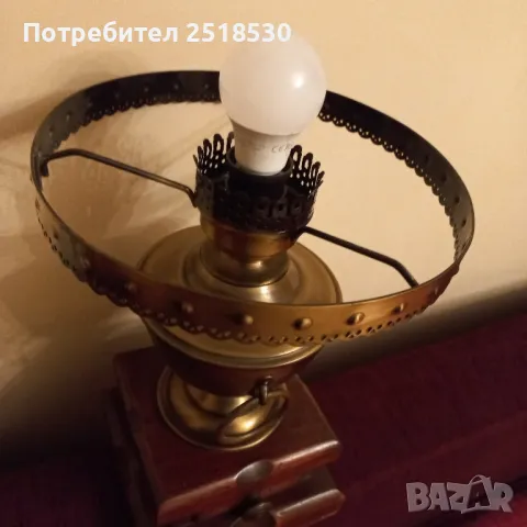 Голяма стара лампа, снимка 7 - Антикварни и старинни предмети - 48870606