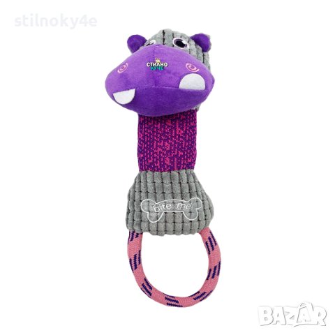 Плюшена играчка за куче с въже 37см. Кучешки играчки Плюшена кучешка играчка Играчки за кучета, снимка 1