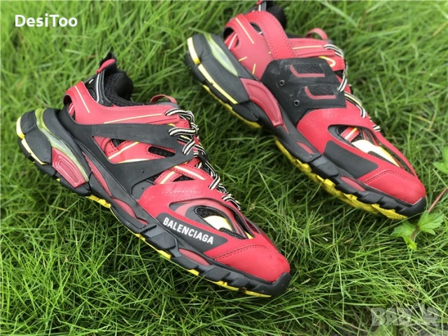 Balenciaga Track Sneaker "Red/Black/Yellow" , снимка 5 - Маратонки - 54362194