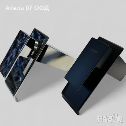 Смесител за баня черен тип водопад КОД 84, снимка 5 - Смесители - 48528666