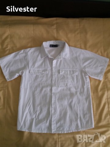 Детска бяла риза с къс ръкав, 8-12г., снимка 3 - Детски ризи - 38373908