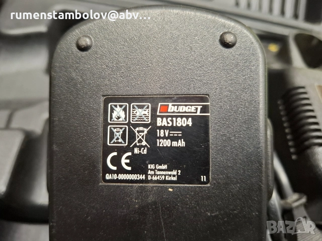 Акумулаторен винтоверт Budget 18V, в комплект с батерия (рециклирана) и зарядно, снимка 3 - Винтоверти - 53928024