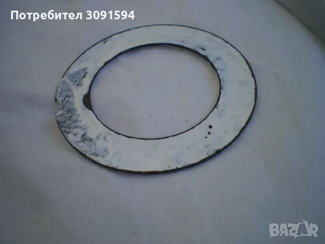 Стара шаиба за телефон бял емайл, снимка 5 - Колекции - 50272832