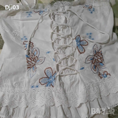 Бели,бродирани  памучни Ризи , снимка 6 - Ризи - 54347822