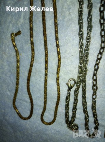 ДВЕ СТАРИ СТОМАНЕНИ СИНДЖИРЧЕТА ВЕРИЖКИ ЛАНЧЕТА ВИНТИДЖ ПЛЕТКА 30798, снимка 8 - Колиета, медальони, синджири - 42089287