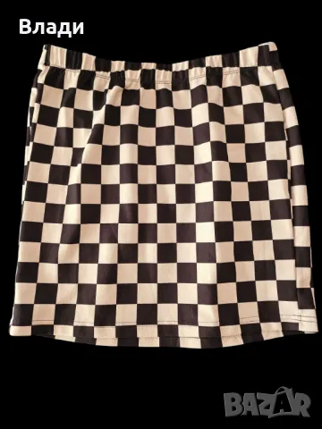 Мини пола Rally print висока талия, снимка 3 - Поли - 48915752