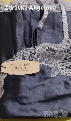 Сатенена нощница Victoria 'S Secret. Оригинална с етикет., снимка 15 - Нощници - 55536625