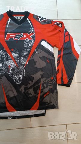 ветровка, джърси, тениска с дълъг ръкав блуза мотокрос колоездене МТВ маунтинбайк FOX, снимка 4 - Спортни дрехи, екипи - 37762499