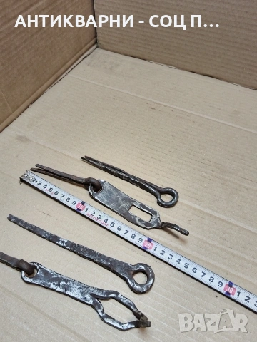 Комплект Соц Стари Ръчно Ковани Резета За Врати Порти. НОМЕР 260., снимка 8 - Антикварни и старинни предмети - 53938841