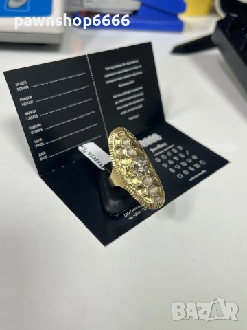 Златен пръстен 14К, снимка 3 - Пръстени - 53270853