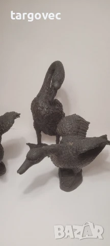 уникално красиви три броя бронзови фигури статуетки пластики патета, снимка 4 - Статуетки - 51418576