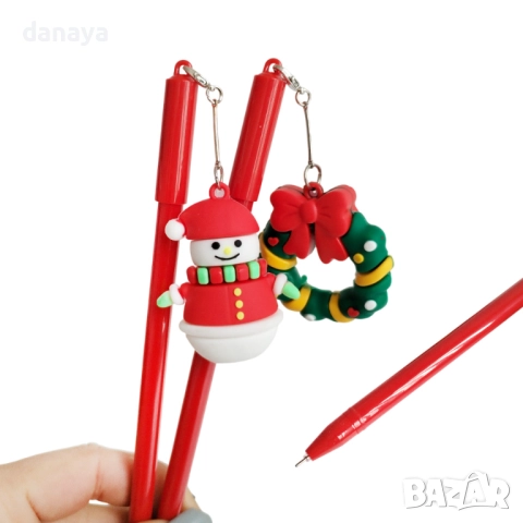 6214 Химикалка с коледна висулка коледен химикал тънкописец