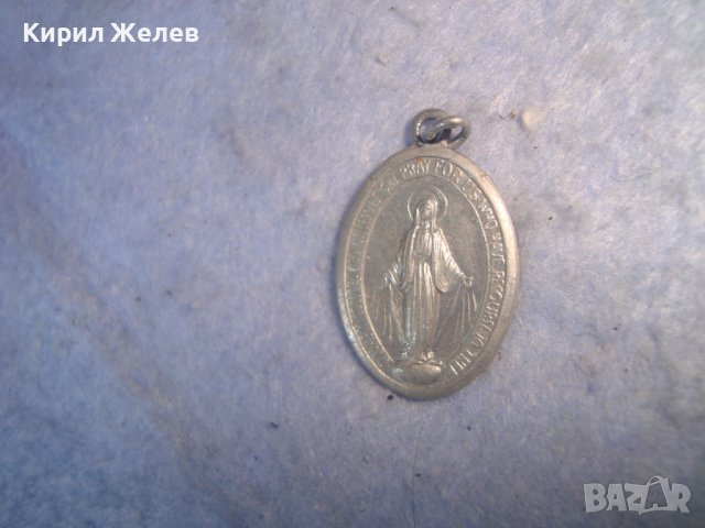 ПОСРЕБРЕНА РЯДКА СТАРА КАТОЛИЧЕСКА ДВУСТРАННА ИКОНКА 27484, снимка 4 - Антикварни и старинни предмети - 36903320