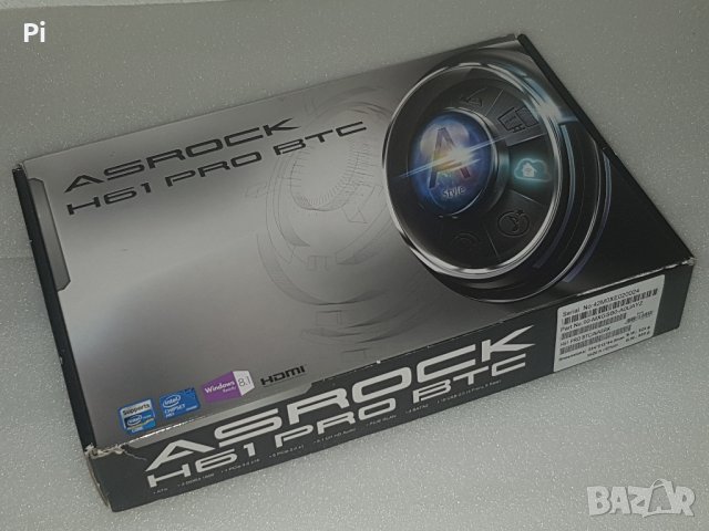 Дънна платка ASRock H61 Pro BTC, H61, LGA1155 + CPU + Fan + Ram + HDD