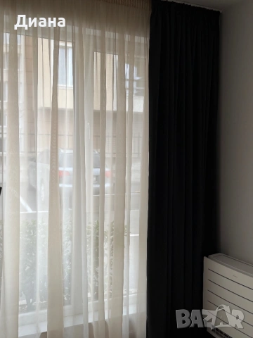 Тънко перде цвят екрю