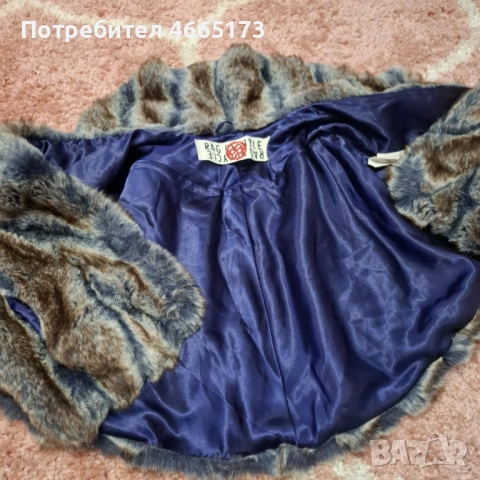 RARE Пончо /Пелерина от естествен косъм, снимка 6 - Якета - 53153205