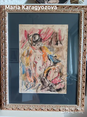 Картна Жул Паскин, оригинал, снимка 6 - Антикварни и старинни предмети - 50299173